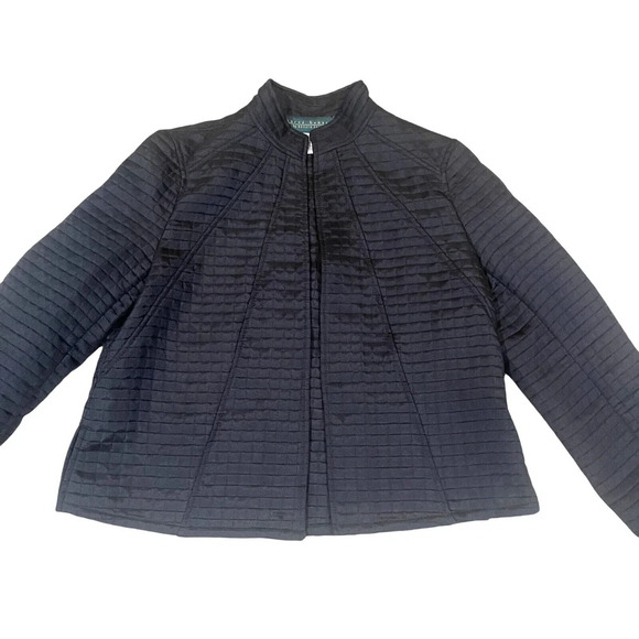 Vintage Harve Benard Quilted Lightweight Jacket Womens Black Size 6 - Picture 6 of 11